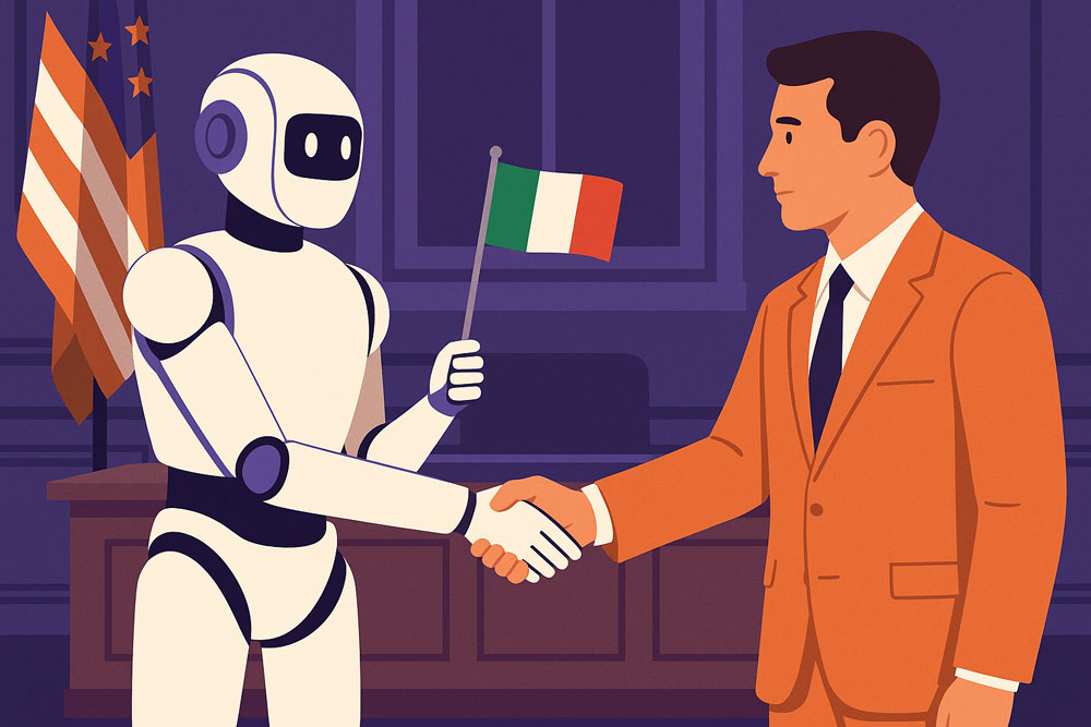 Accordo nazionale tra uomo e IA per prima legge su IA